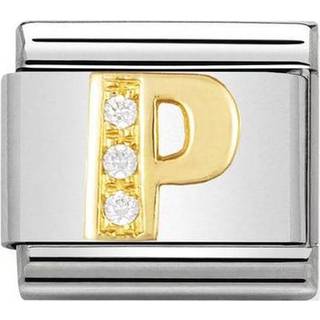 Nomination Cubic Zirconia P Charm - Gold