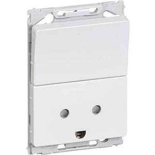 LK OPUS 66 stikkontakt med afbryder 2-pol med jord 1½ modul, hvid