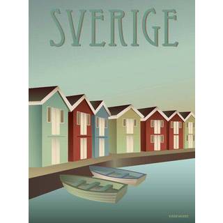 Tilbud: Spar 75% - Sverige Skærgården - Plakat 70x100 cm fra ViSSEVASSE