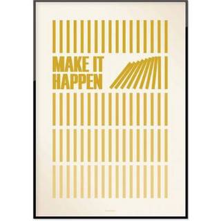 Tilbud: Spar 40% - Make It Happen Amber - Plakat 30x40 cm fra ViSSEVASSE