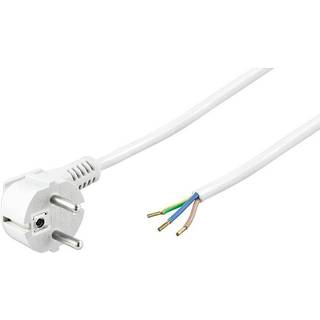 230V Strømkabel uden stik, hvid | 3 meter