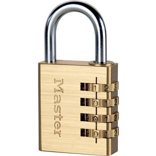 Master Lock kodelås, 4-cifret, 40 mm aluminium/messing