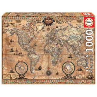 Antique World Map - 1000 brikker