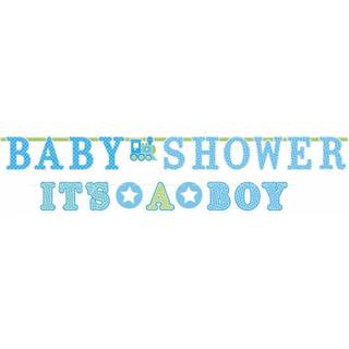 Baby shower banner 2 dele - Dreng