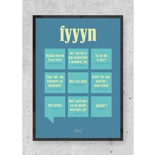 Dialægt Fyyyn plakat 50x70 cm