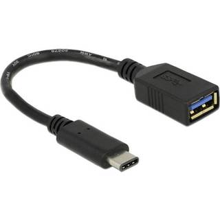 Delock USB-C han til USB USB-A hun adapter, 15 cm - Sort