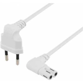 DELTACO Powerkabel 8-tal - 5m - Hvid