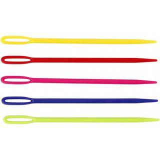 Strikkenål, L: 7 cm, ass. farver, 5 stk./ 1 pk.