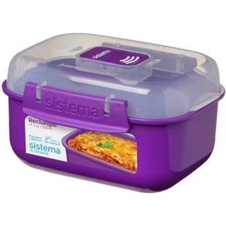 Sistema 525ml Rectangular Microwave To Go - Rød - Opbevaring