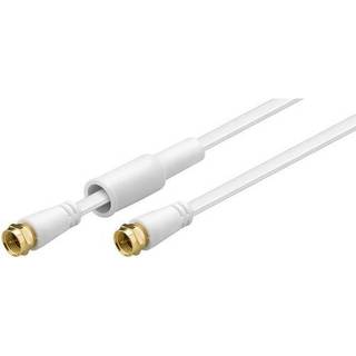 Goobay Fladt SAT-antennekabel (80 dB), dobbelt afskærmet, vejrbeskyttet guldbelagt, F-stik > F-stik (fuldt afskærmet), 7.5 m