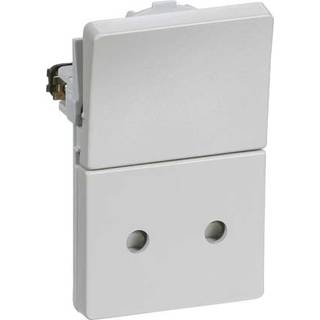 LK Fuga Stikkontakt Uden Jord 1 1/2 Modul, 2p Lysegrå - 501D51142L