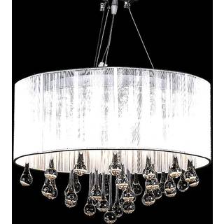 Lysekrone Med 85 Krystaller - Hvid