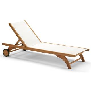 Skagerak columbus solvogn teak med sort texteline 66x200x31cm