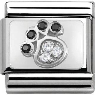 Nomination Paw Print CZ Charm - Silver