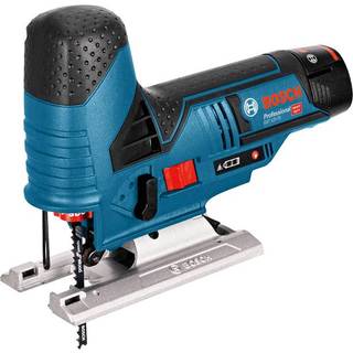 BOSCH GST 12V-70 Stiksav inkl. 2 batterier Li-Ion, 3Ah + L-Boxx +2 stiksavsklinger