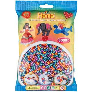 Hama Midi, perler, 3.000 stk., mix 92, stribede [Levering: 1-2 dage]