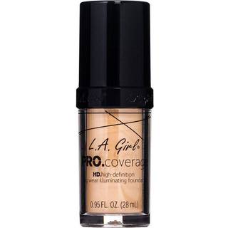 L.A. Girl Cosmetics PRO. Coverage Lysende flydende foundation Skygge Fair 28 ml - 28 ml