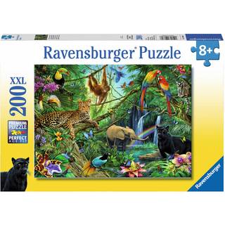 Puslespil med Jungledyr - 200 brikker - Ravensbruger - fra 8 år.