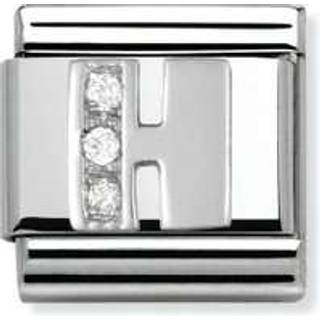 Nomination Silver Cubic Zirconia Letter Charm - H