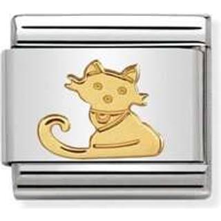 Nomination Classic Gold Seated Cat Charm - Stainless Steel - One Size