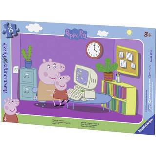 Ravensburger Puslespil Gurli Gris Foran Computeren, 15 Brikker