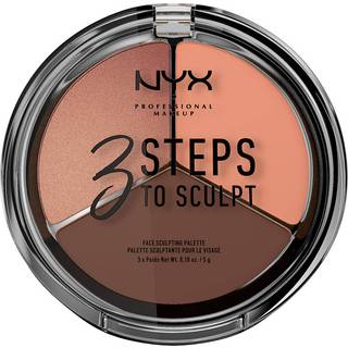 NYX Professional Makeup 3 trin til skulptur ansigt Skulptur Contour Palette - Deep
