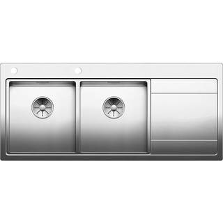 BLANCO DIVON II 8S-IF, 116 x 51 cm, dobbelt køkkenvask i rustfrit stål - Venstre