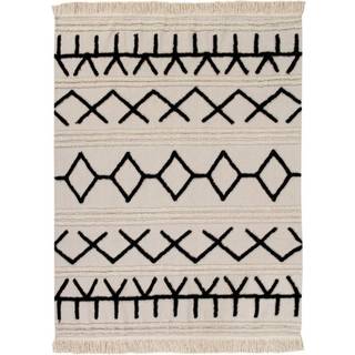 Lorena Canals Bereber Canvas Vaskbart Tæppe Sort/Off White 140 x 200 cm One Size    One Size  Unisex