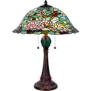 Waterlily fortryllende bordlampe i Tiffany-stil