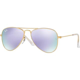 Ray - Ban Børn RJ9506S JUNIOR AVIATOR 249/4V Solbriller Metal Guld Violet Pilot Normal Flash