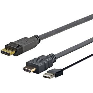 Vivolink Pro multikabel med HDMI, Displayport og USB | 2 meter | PRIS-MATCH