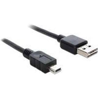 Delock Easy USB 2.0 kabel - USB-A / Mini-B - Sort - 5 m