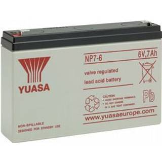 Yuasa NP7-6 Blybatteri - 6V 7Ah (4,8mm)