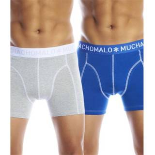 Muchachomalo 2-pak Cotton Stretch Basic Boxers - Blue/Grey - Small