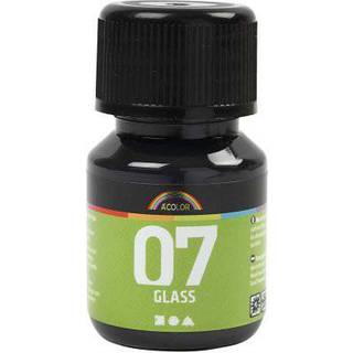 A-Color Glass Sort Lakmaling 30ml - Vandbaseret Finish