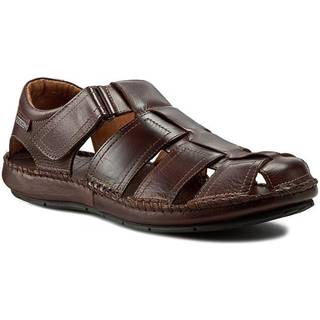 Pikolinostil mænd. 06J-5433 Sandaler i læder, mørkebrune Tarifa 06J (41), Velcro, Casual, Klassisk