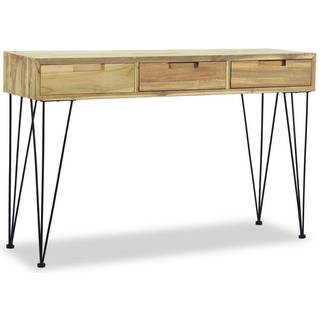 konsolbord 120 x 35 x 76 cm massivt teaktræ