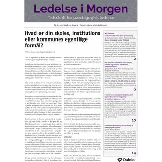 Ledelse i Morgen, Nr. 7. April 2018. 21. årgang. Tema: Ledelse af styrket trivsel