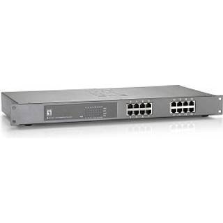 LevelOne GEP-1621W120 - switch - 16 porte - monterbar på stativ
