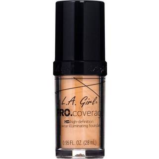 L.A. Girl Cosmetics PRO. Coverage Lysende flydende foundation Skygge Nude Beige 28 ml - 28 ml