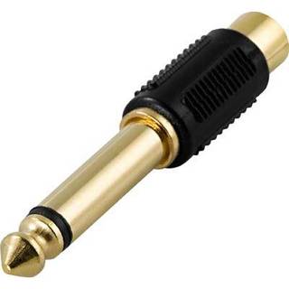 DELTACO multimedia adapter, RCA female to 6.3mm male, mono
