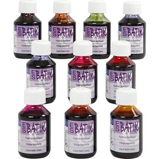 Batikfarve sæt - 10x100ml til unikke designs