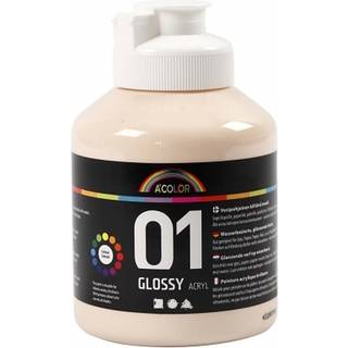 Akrylmaling Blank Lys Pudder 500ml - Glansfuld Finish