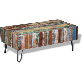 sofabord 100x50x38 cm massivt genbrugstræ