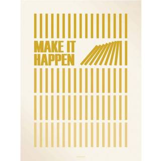 Tilbud: Spar 40% - Make It Happen Amber - Plakat 50x70 cm fra ViSSEVASSE