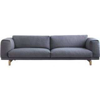 Muuto Rest sofa 2-pers. stof Steelcut Trio ii 133 light grey, ben i eg
