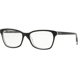 Ray-Ban RX5362 2034 52 Briller Kvinder Black - Top Black On Transparent - 52mm
