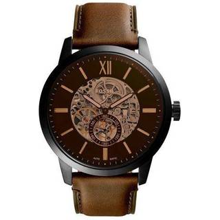 Fossil ME3155 Townsman Sort/Læder Ø48 mm