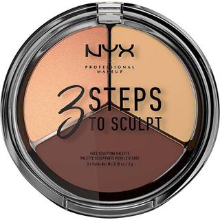 NYX Professional Makeup 3 trin til skulptur ansigt skulpturkonturpalet - Medium