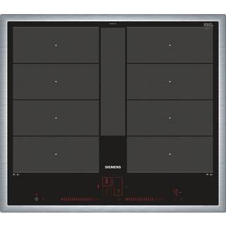 SIEMENS iQ700, Indbygget, Induction hob, Keramisk, Sort, Rustfrit Stål, Touch, Front